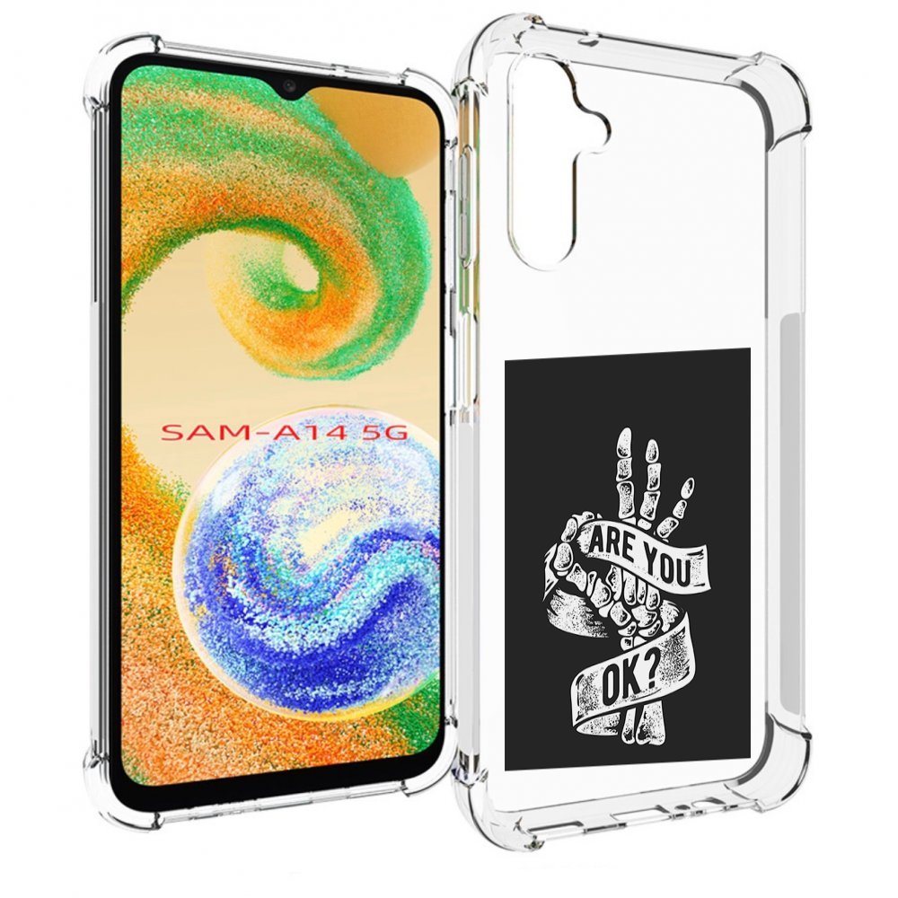 

Чехол MyPads рука-скелета для Samsung Galaxy A14 5G, Прозрачный, Tocco