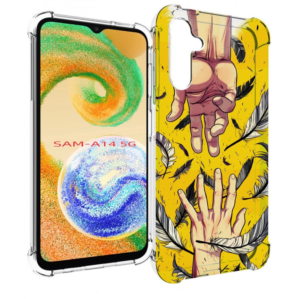 

Чехол MyPads рука-в-руку для Samsung Galaxy A14 5G, Прозрачный, Tocco