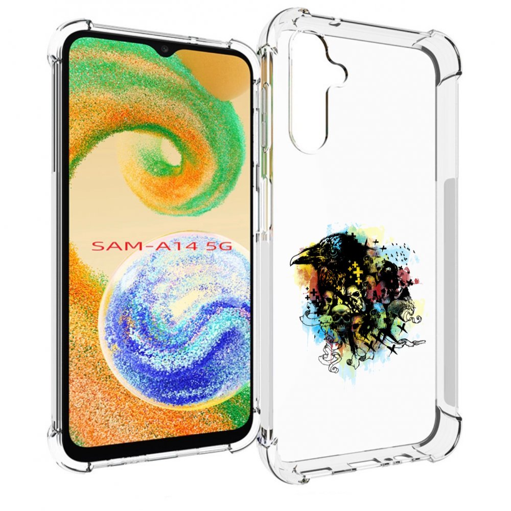 

Чехол MyPads ворон и черепа для Samsung Galaxy A14 5G, Прозрачный, Tocco