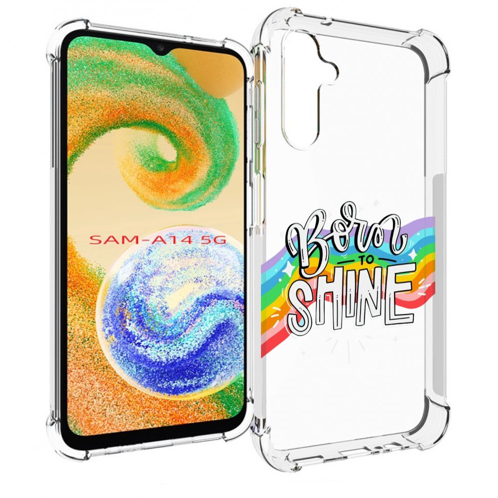 

Чехол MyPads рожден-чтобы-сиять для Samsung Galaxy A14 5G, Прозрачный, Tocco