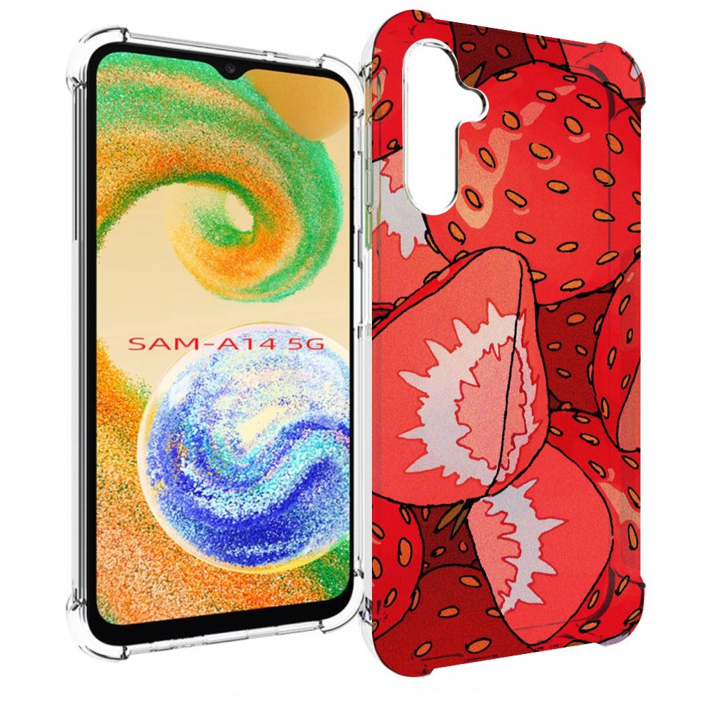 

Чехол MyPads рисованная-клубника для Samsung Galaxy A14 5G, Прозрачный, Tocco