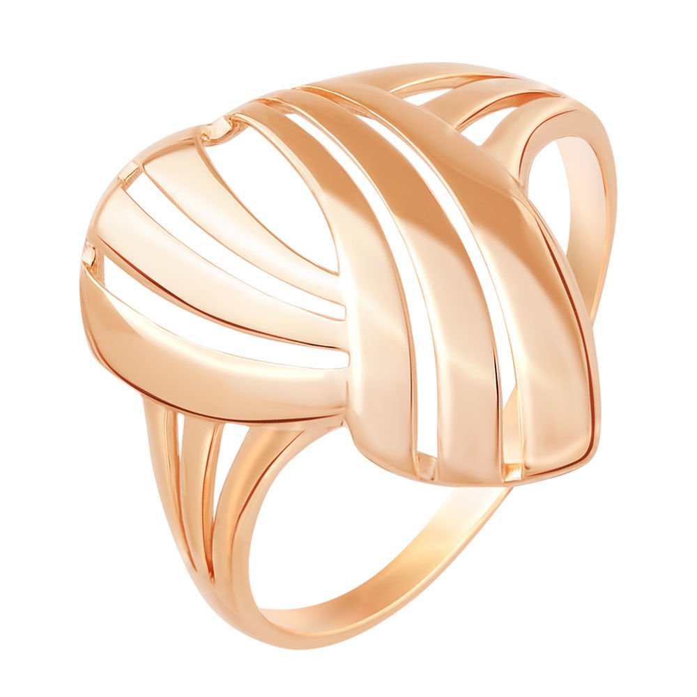

Кольцо женское из красного золота без вставки 585Gold 401002987, р. 20, 401002987