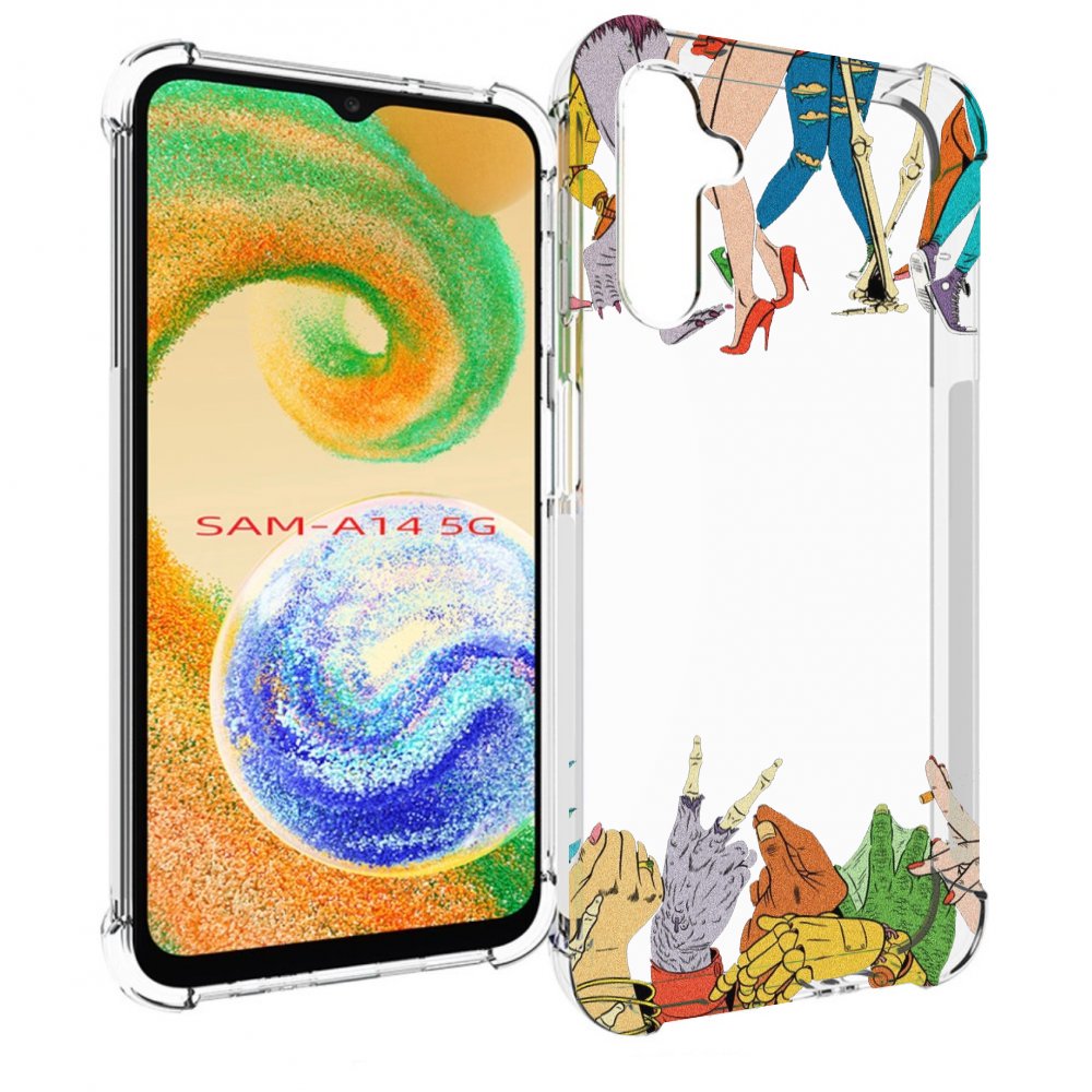 

Чехол MyPads разные персонажи пальчики для Samsung Galaxy A14 5G, Прозрачный, Tocco