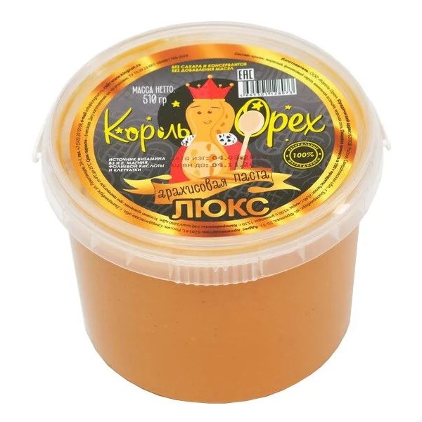 

Арахисовая паста «Король Орех. Люкс», 510 г