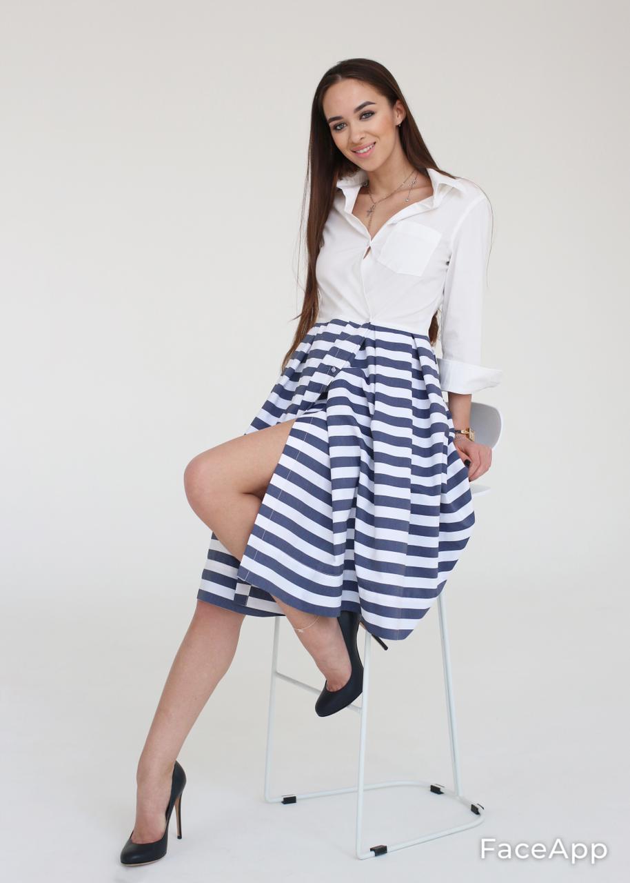 Платье женское MA.rex stripped белое L