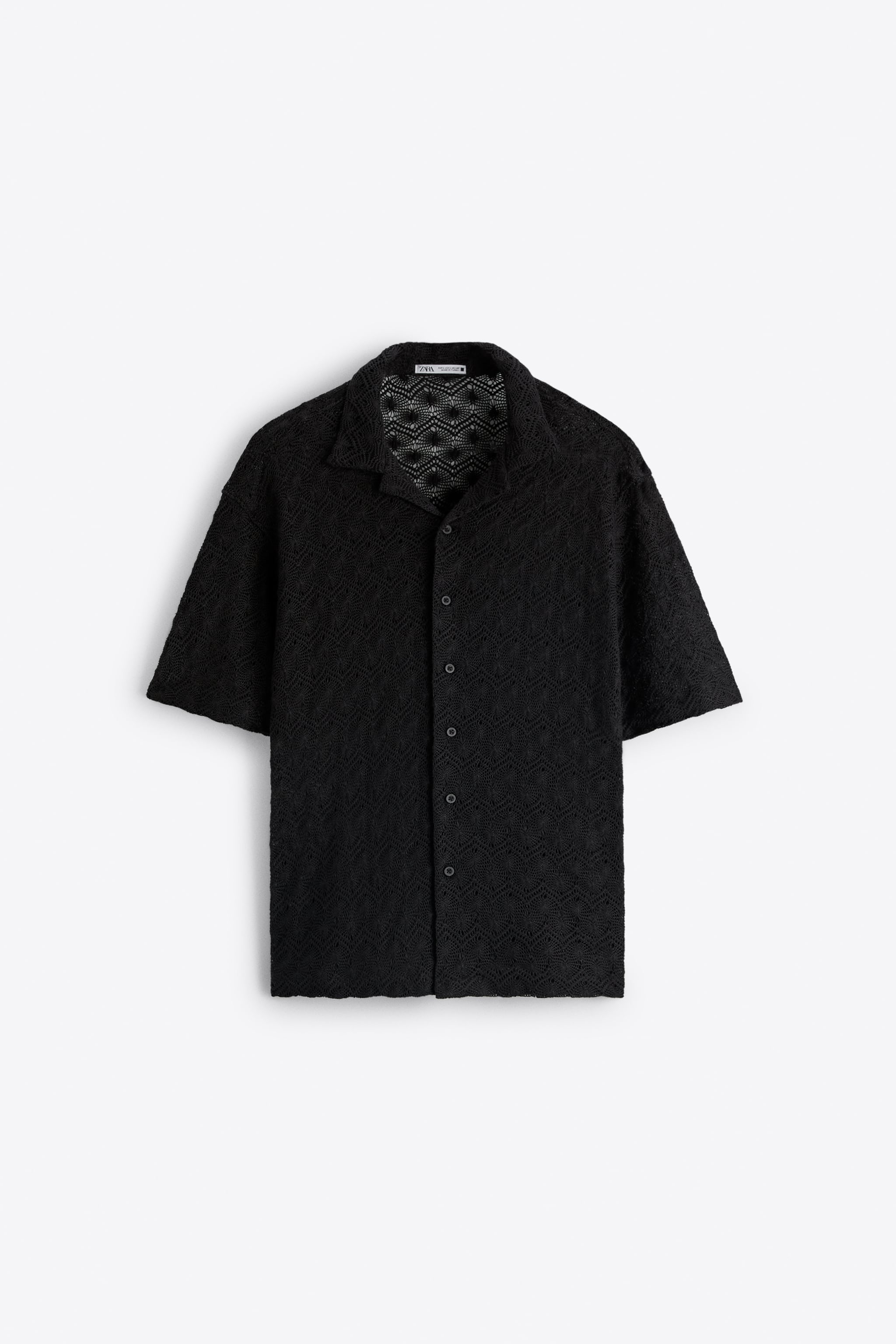 Рубашка мужская ZARA 00775107 черная L (доставка из-за рубежа)