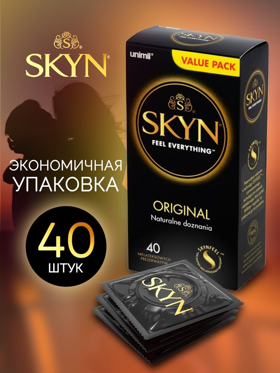 Презервативы Skyn Feel Everything, без латекса, 40 шт, прозрачный, полиизопрен  - купить