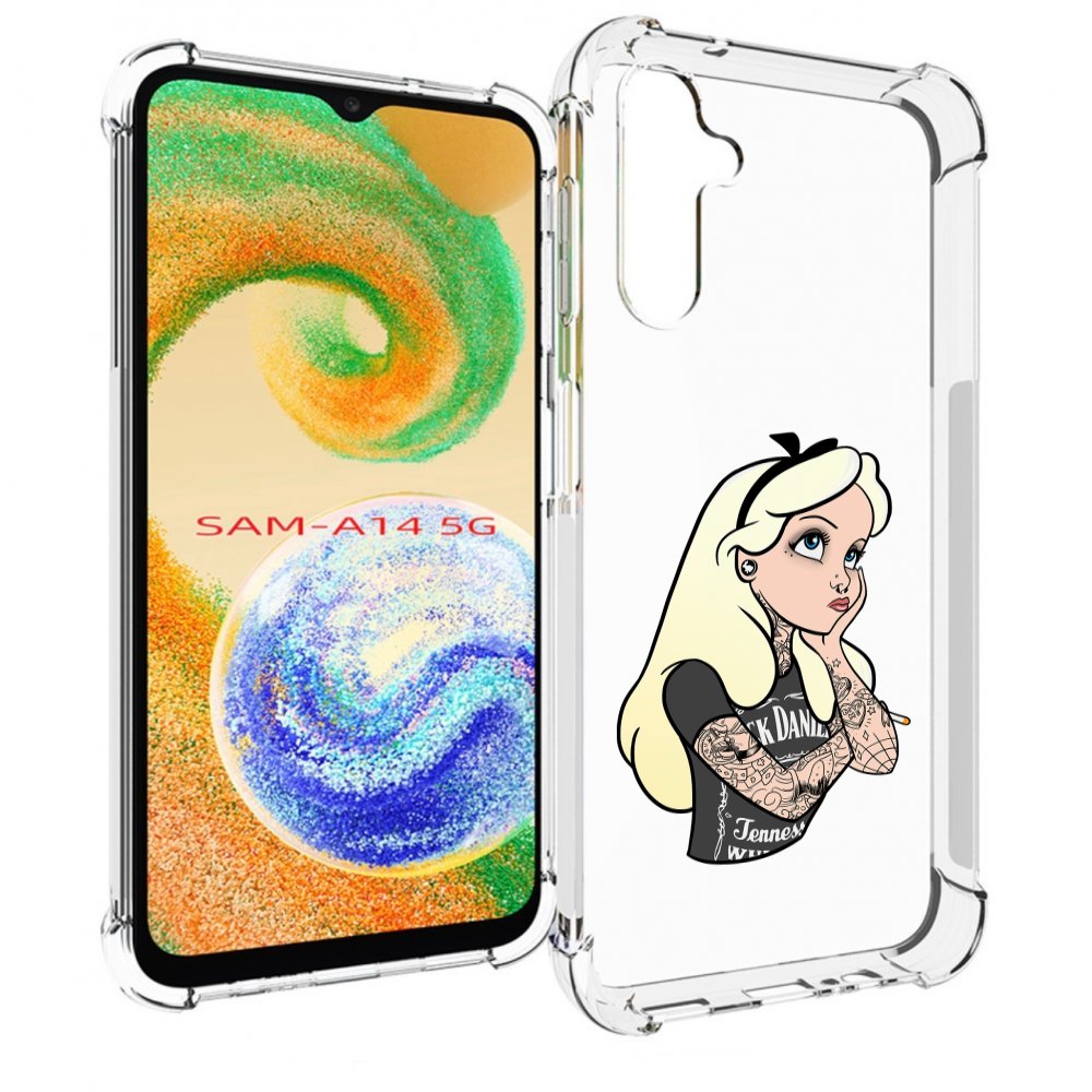 

Чехол MyPads принцесса-в-татуировках женский для Samsung Galaxy A14 5G, Прозрачный, Tocco