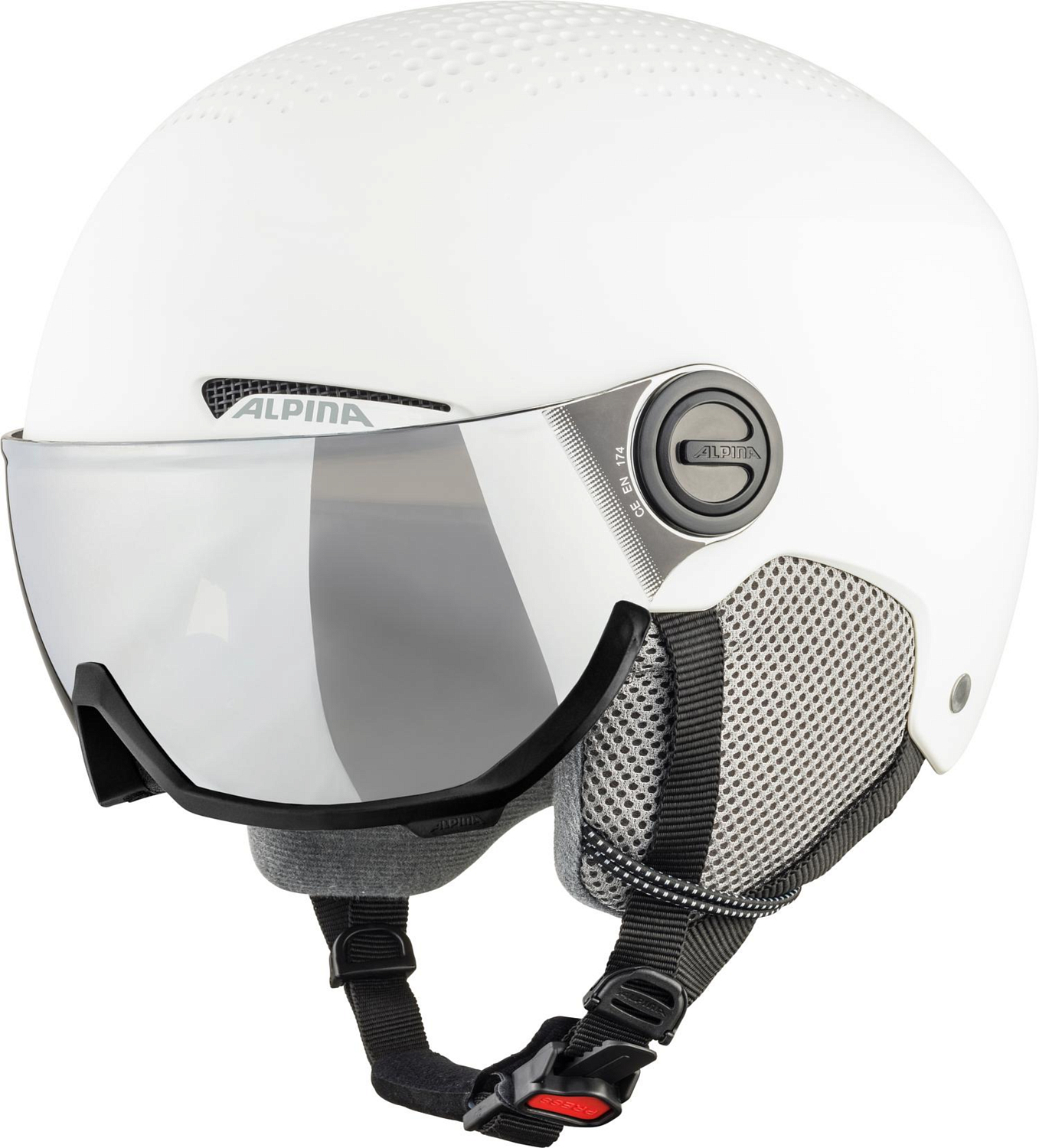 фото Зимний шлем alpina 2021-22 arber visor q-lite white matt (см:54-58)