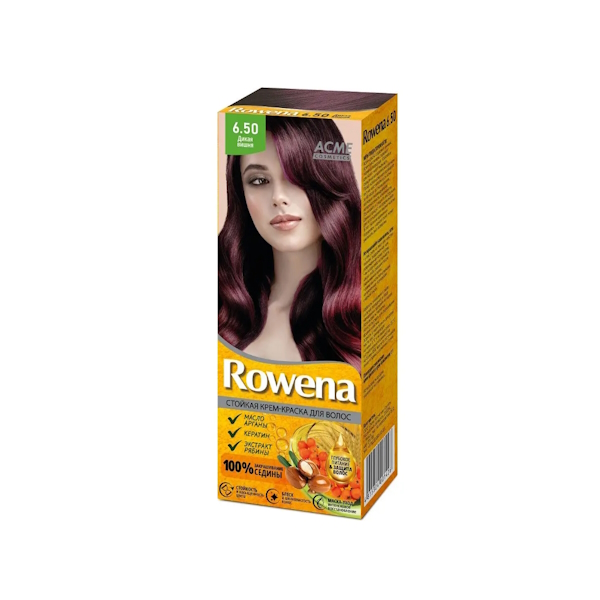 Крем-краска для волос Rowena стойкая тон 6.50 дикая вишня