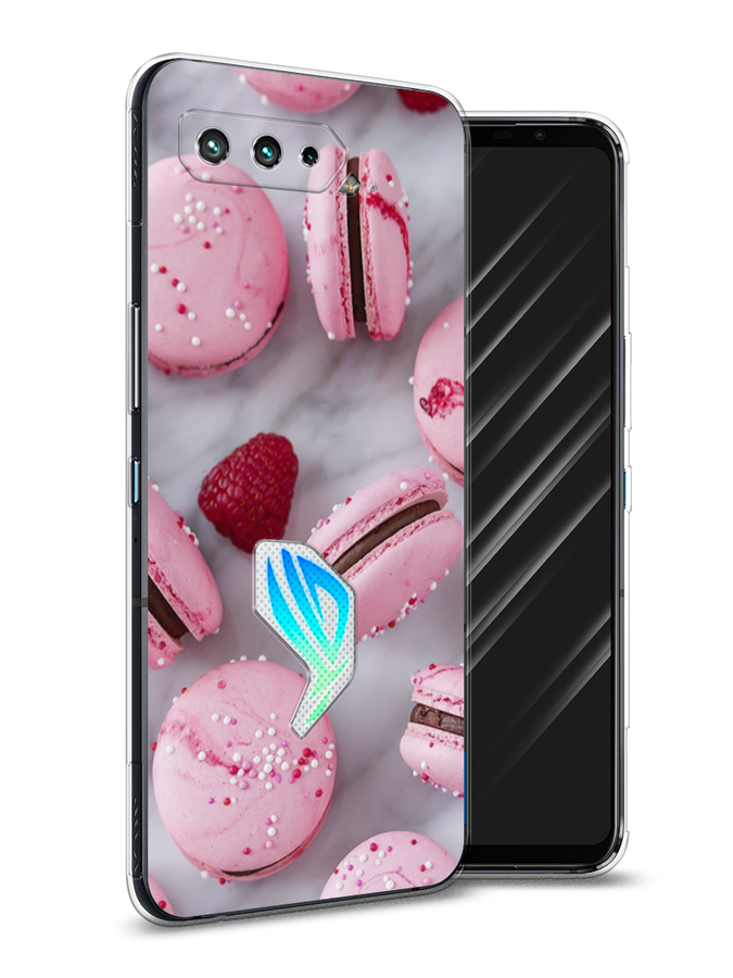 

Чехол Awog на Asus ROG Phone 5S "Макарони с малиной", Серый;розовый, 44550-10