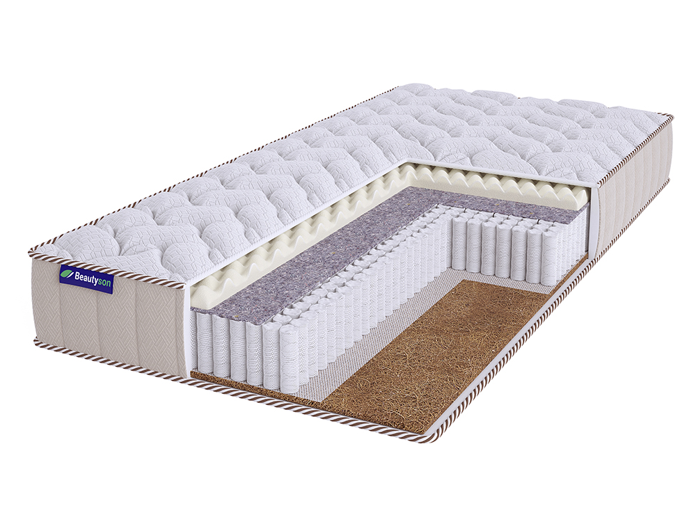 

Матрас BeautySon SPRING Massage Cocos S1200 LUX 100х190, Белый, SPRING Massage Cocos S1200 LUх
