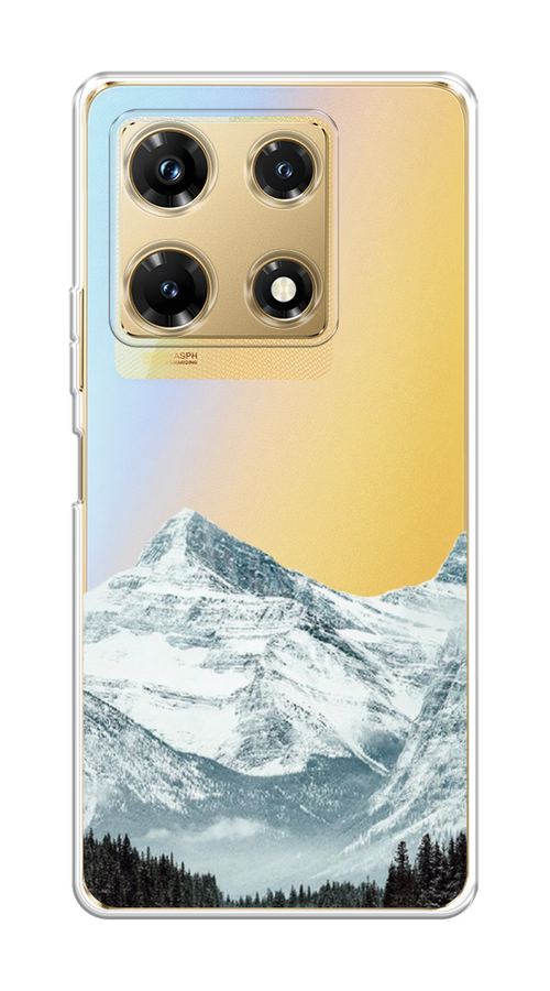 

Чехол на Infinix Note 30 Pro "Горы арт 1", Белый;зеленый, 3104550-2