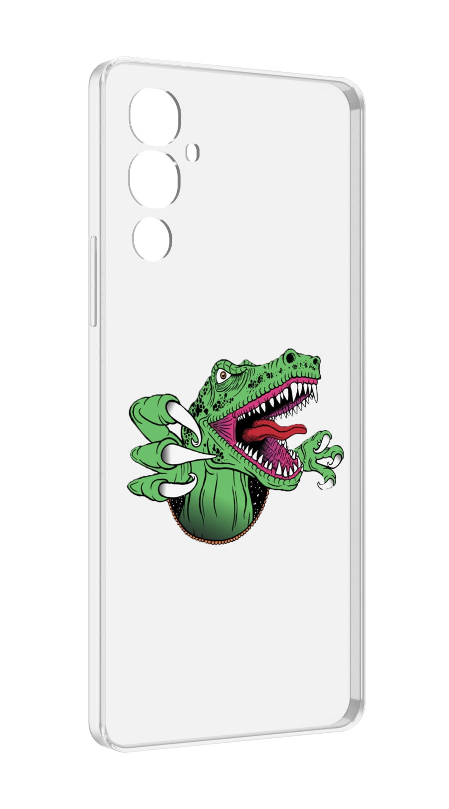 

Чехол MyPads Динозавр для Tecno Pova 4, Прозрачный, Tocco