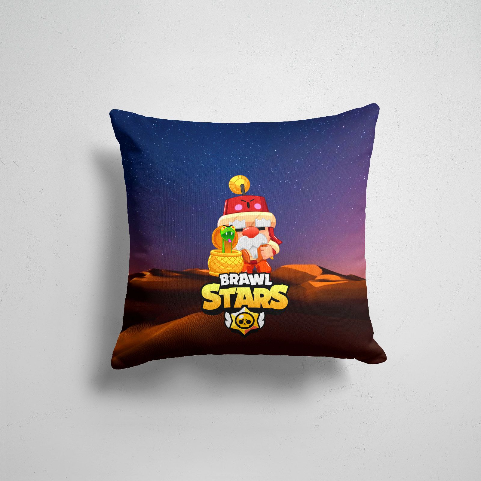 

Подушка декоративная 45х45см Геймерам Brawl Stars GALE MERCHANT, Разноцветный