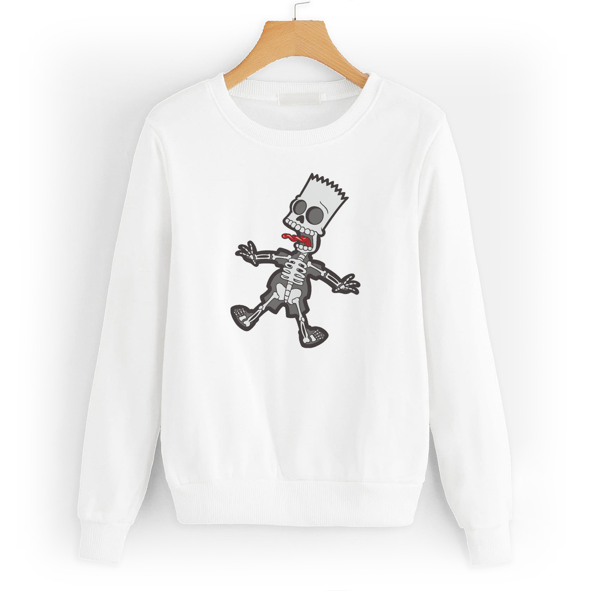 

Свитшот белый CoolPodarok Барт симпсон, W0114305