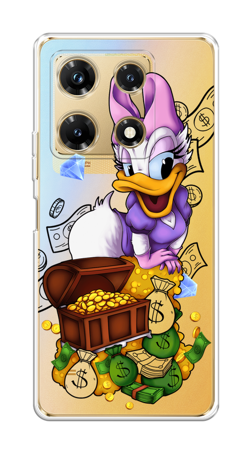 

Чехол на Infinix Note 30 Pro "Rich Daisy Duck", Коричневый;белый;фиолетовый, 3104550-6