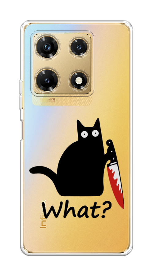 

Чехол на Infinix Note 30 Pro "Котик с ножом", Черный;красный, 3104550-6