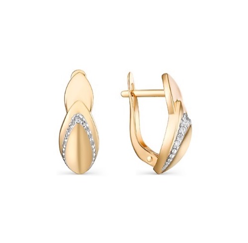 

Серьги из красного золота Golden Eagle ПС132-1094Г, фианит, ПС132-1094Г