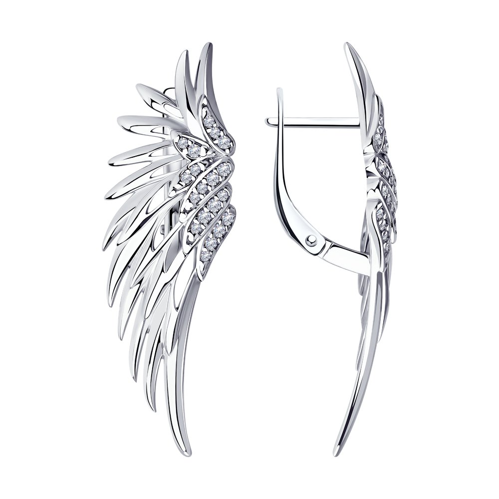 

Серьги из серебра с фианитом SOKOLOV 94025037, 94025037