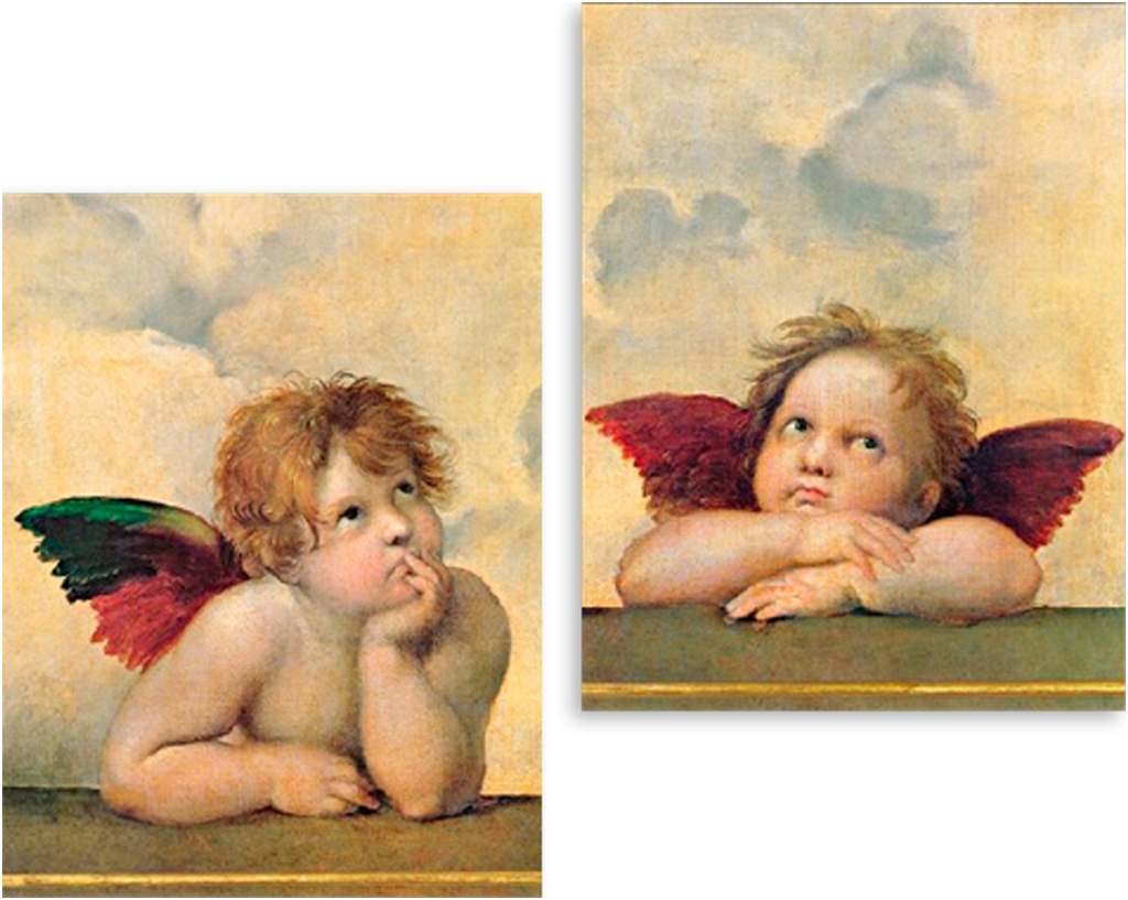 

Картина модульная на холсте Модулка Ангелочки 90x74 см, 5379