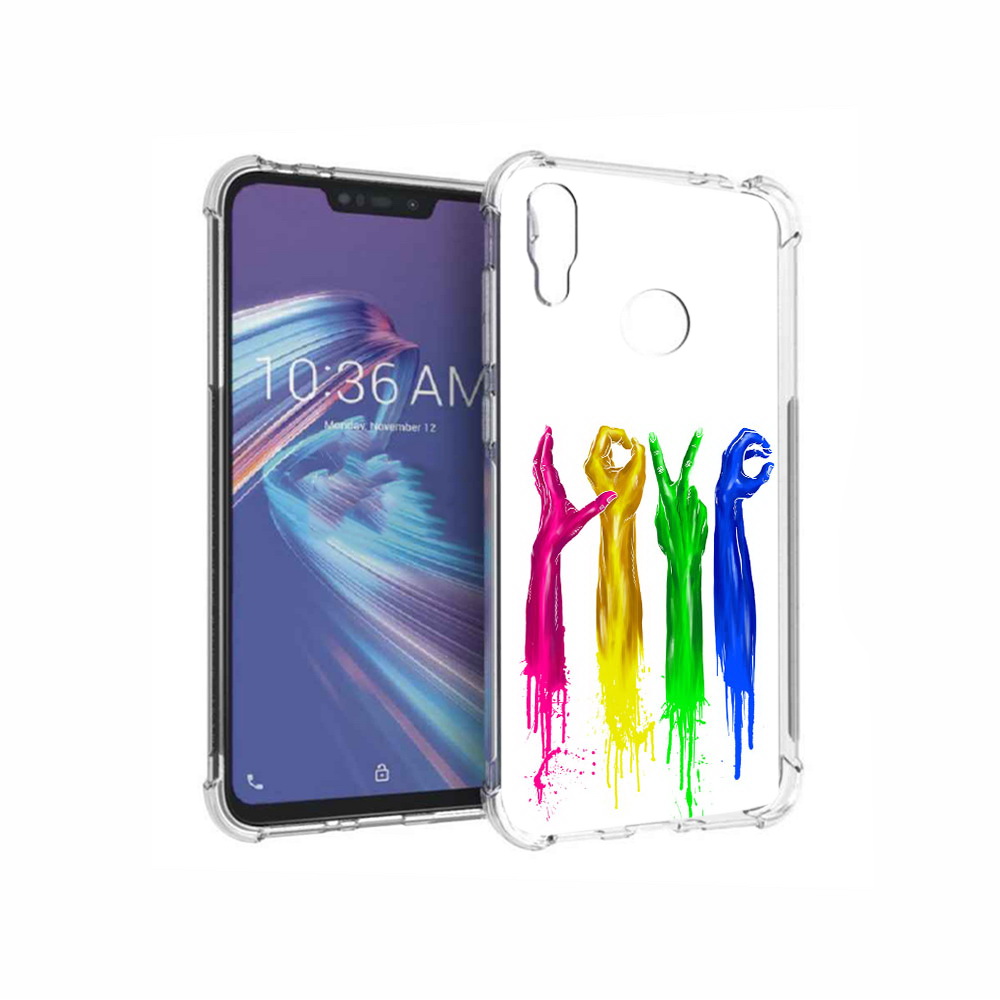 

Чехол MyPads Tocco для Asus ZenFone Max M2 (ZB633KL) яркие руки love, Прозрачный, Tocco