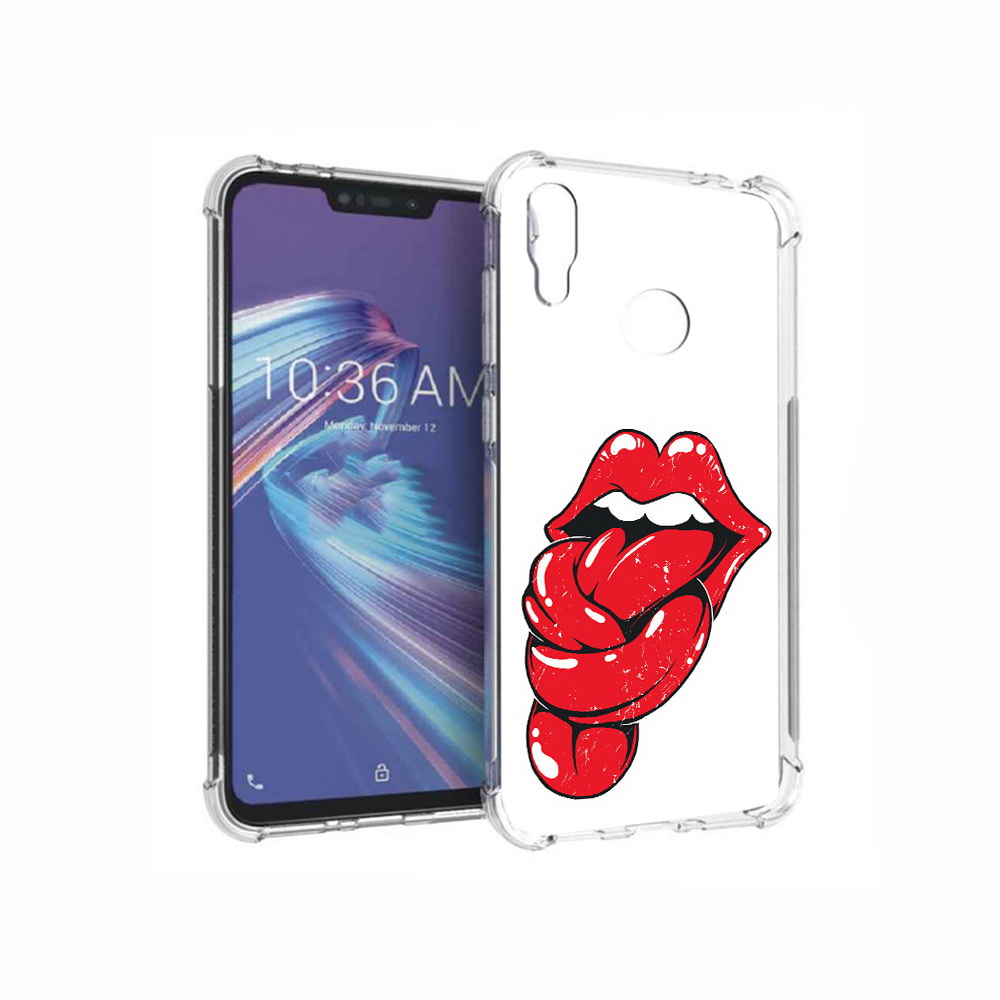 Чехол MyPads Tocco для Asus ZenFone Max M2 (ZB633KL) яркие губы с языком