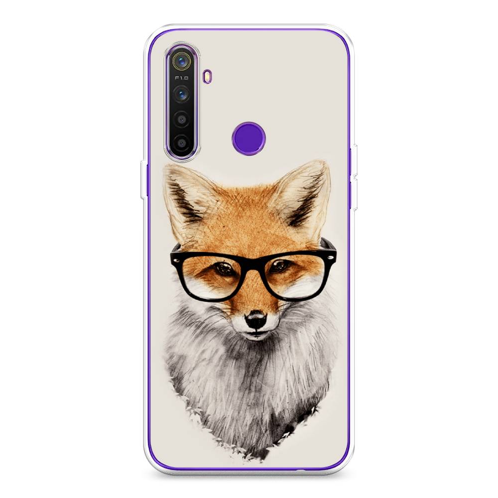 

Чехол Awog на Realme 5 "Лиса в очках", Разноцветный, 251550-10