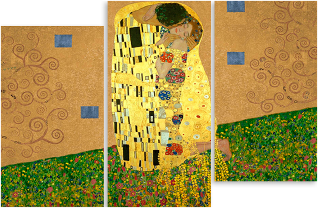 

Картина модульная на холсте Модулка Поцелуй 150x100 см, 5361