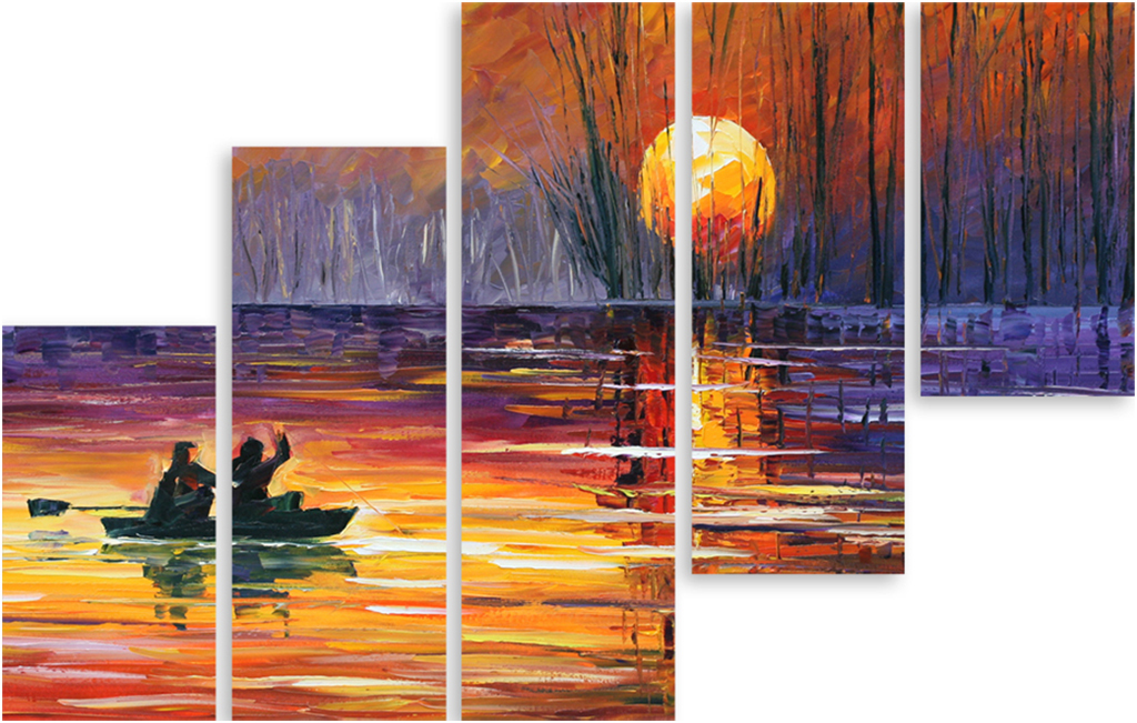 

Картина модульная на холсте Модулка Рыбаки 120x80 см, 5360