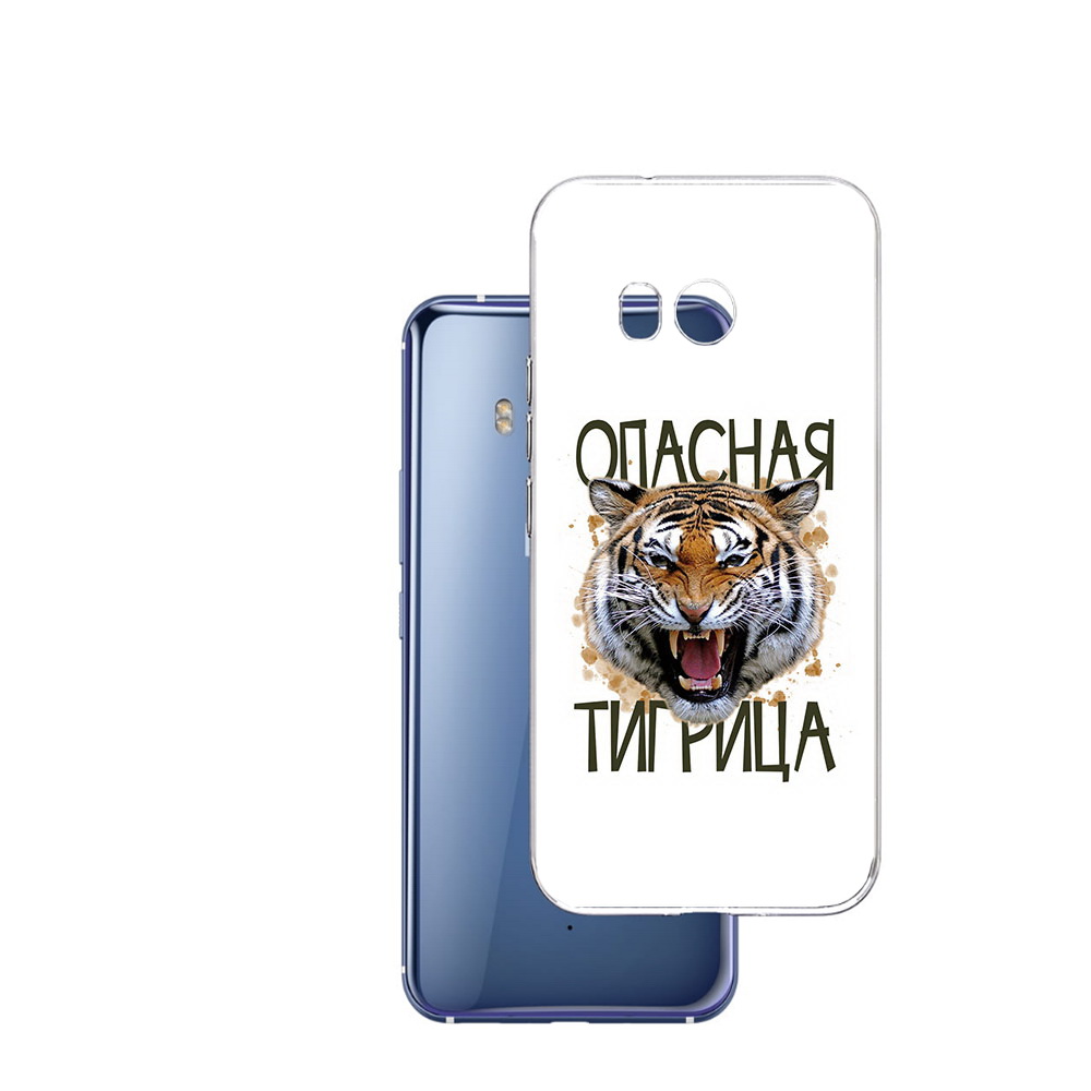 

Чехол MyPads Tocco для HTC U11 опасная тигрица, Прозрачный, Tocco