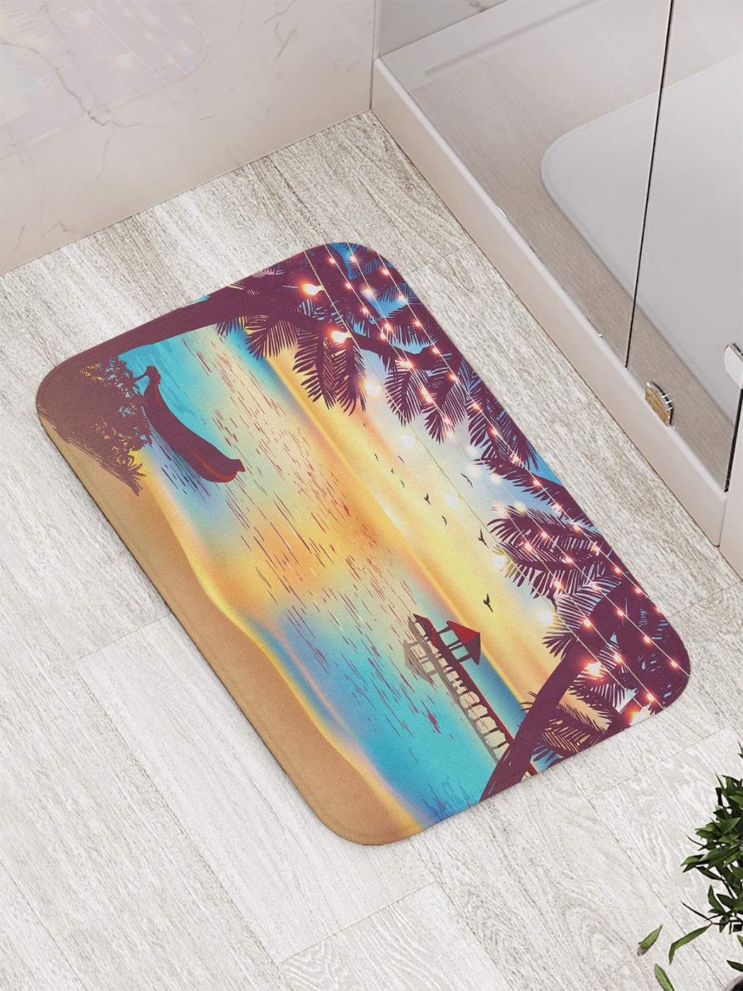 

Коврик противоскользящий для ванной, сауны, бассейна, 77х52 см bath_75093 JoyArty