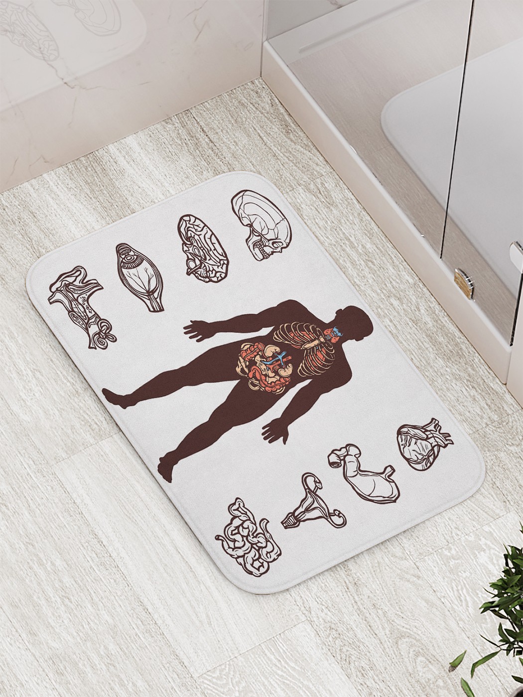 

Коврик противоскользящий для ванной, сауны, бассейна, 77х52 см bath_75088 JoyArty