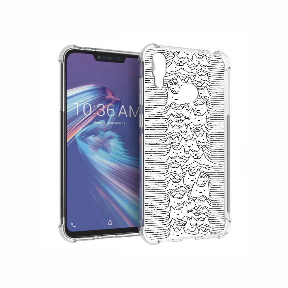 

Чехол MyPads Tocco для Asus ZenFone Max M2 (ZB633KL) черно белые коты 3D, Прозрачный, Tocco