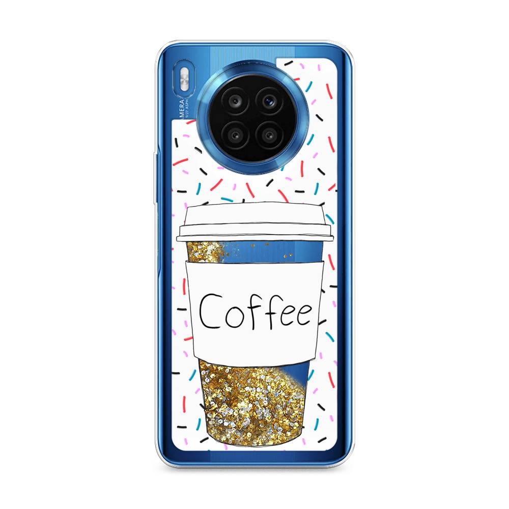

Чехол Awog на Honor 50 Lite "Coffee прозрачный стакан", Белый, 6106490-1