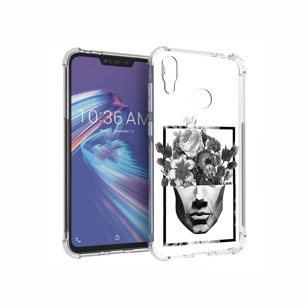 Чехол MyPads Tocco для Asus ZenFone Max M2 (ZB633KL) черно белая ваза в абстракции
