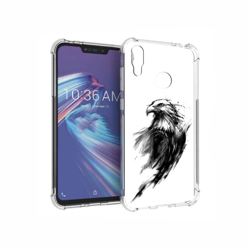 

Чехол MyPads Tocco для Asus ZenFone Max M2 (ZB633KL) чб птица, Прозрачный, Tocco