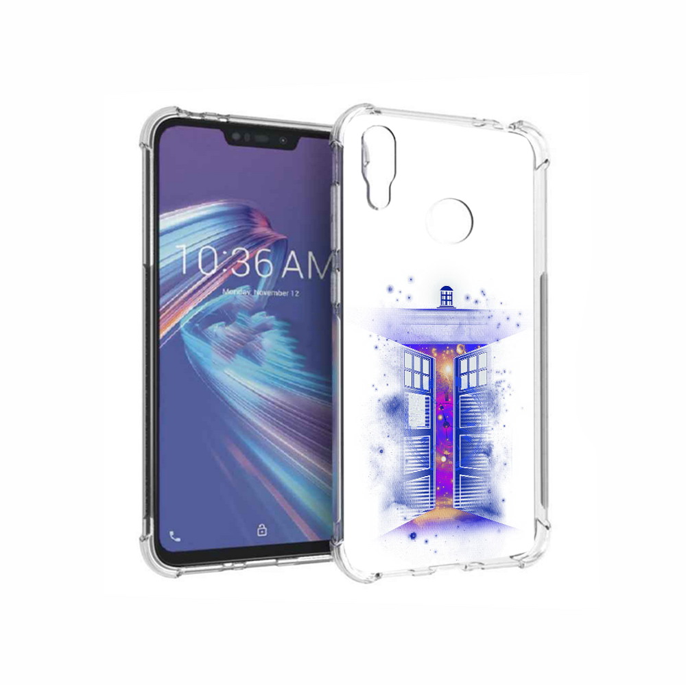 Чехол MyPads Tocco для Asus ZenFone Max M2 (ZB633KL) фиолетовый уголок абстракция