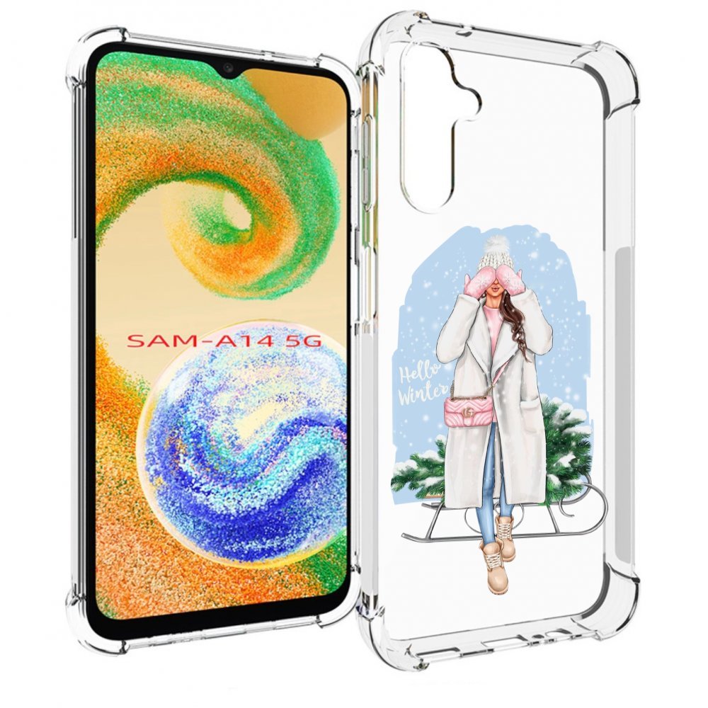

Чехол MyPads привет-зима женский для Samsung Galaxy A14 5G, Прозрачный, Tocco
