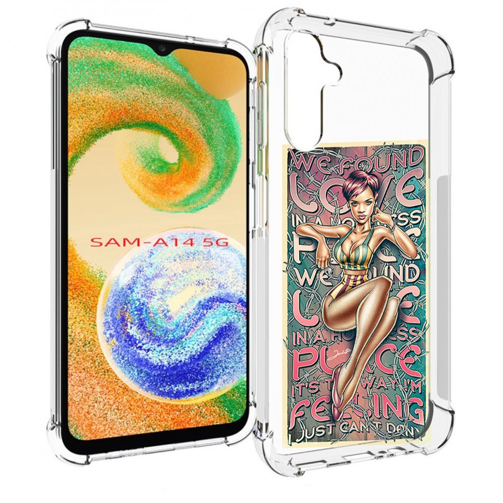 

Чехол MyPads постер-рианна для Samsung Galaxy A14 5G, Прозрачный, Tocco