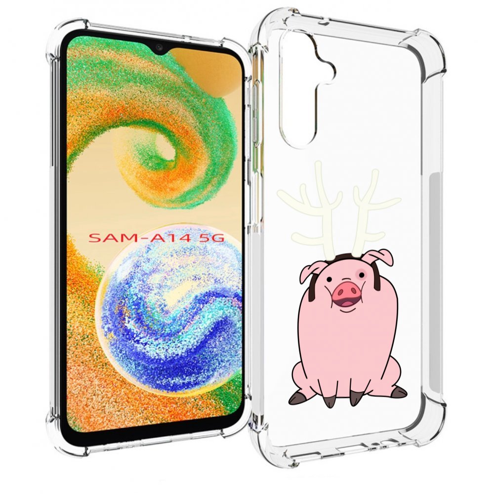 

Чехол MyPads поросенок-с-рогами для Samsung Galaxy A14 5G, Прозрачный, Tocco