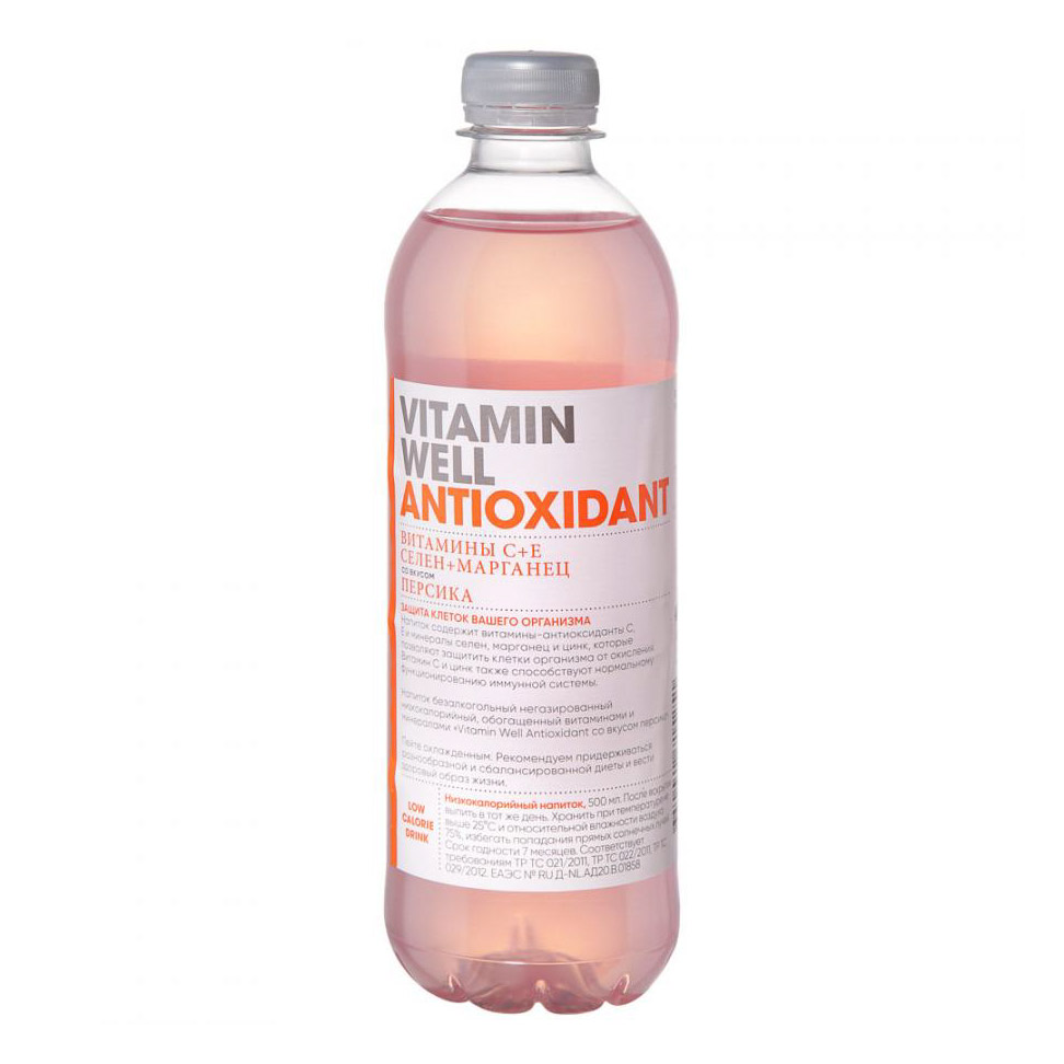 

Напиток Vitamin Well Antioxidant, со вкусом персика, 500 мл