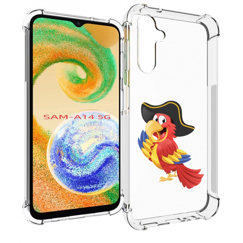 

Чехол MyPads попугай-пират для Samsung Galaxy A14 5G, Прозрачный, Tocco