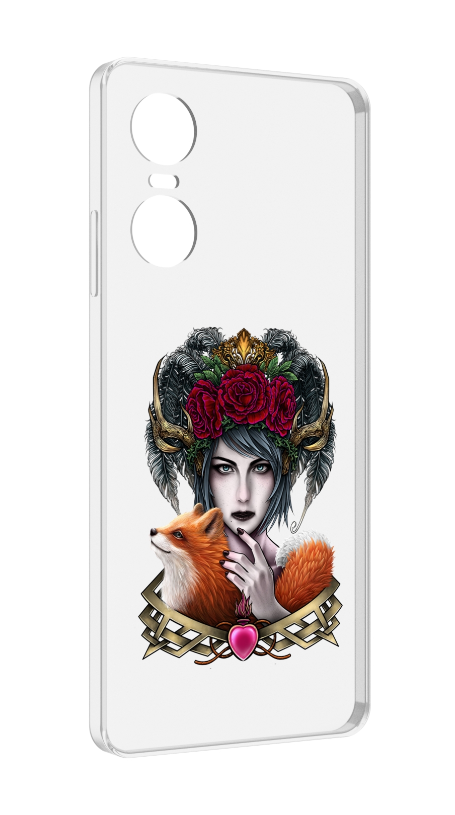 

Чехол MyPads девушка с лисой для Tecno Pop 6 Pro, Прозрачный, Tocco