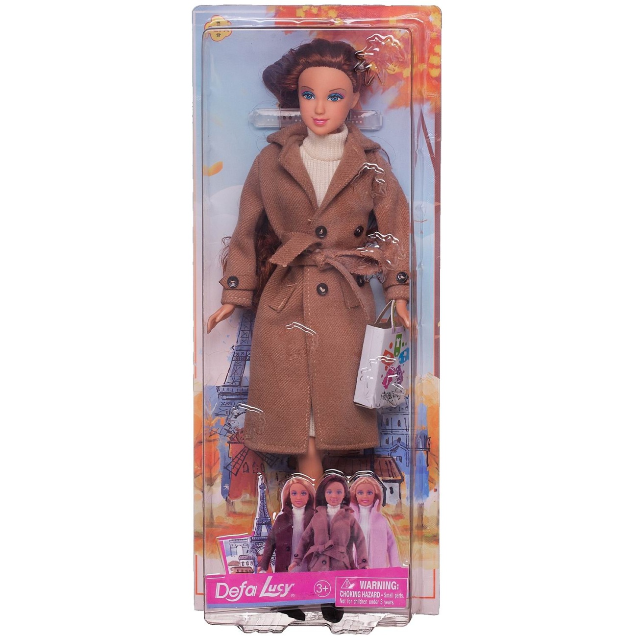 Кукла Defa Lucy Осень в городе 3 видав асс. 29 см 8419d/коричневое