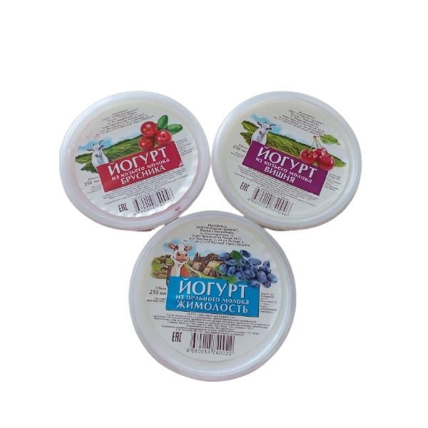 

Йогурт Сибирские продукты вишня, из козьего молока, 3,5%, 250 г