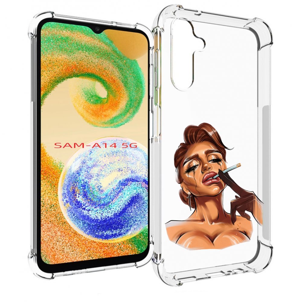 

Чехол MyPads плачущая-девушка-с-сигаретой женский для Samsung Galaxy A14 5G, Прозрачный, Tocco