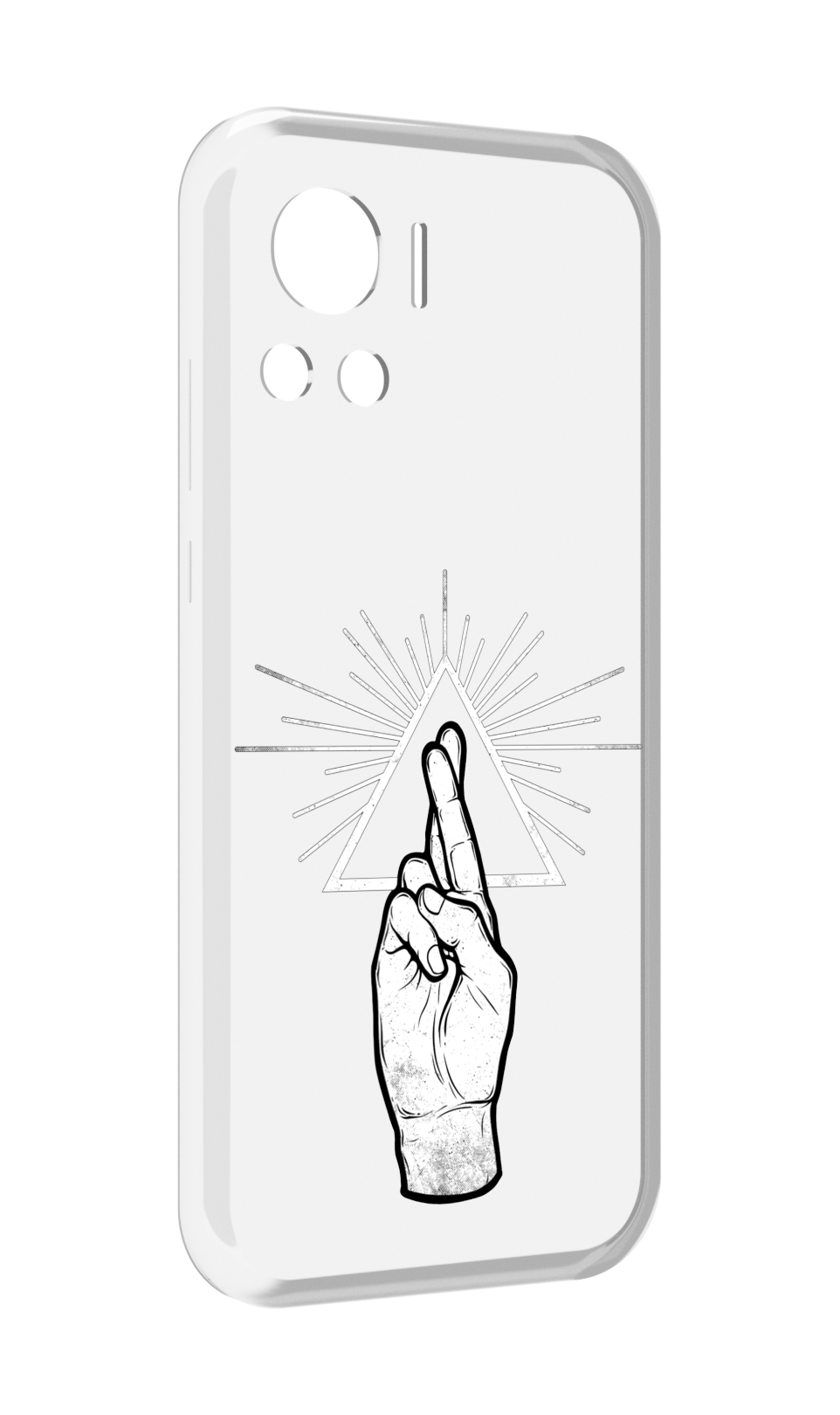 

Чехол MyPads черно белая рука для Motorola Edge 30 Ultra, Прозрачный, Tocco
