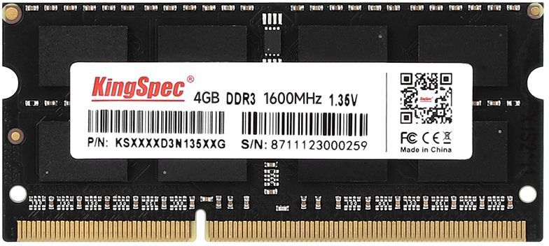 

Оперативная память KingSpec KS1600D3N13504G (KS1600D3N13504G), DDR3 1x4Gb, 1600MHz, KS1600D3N13504G