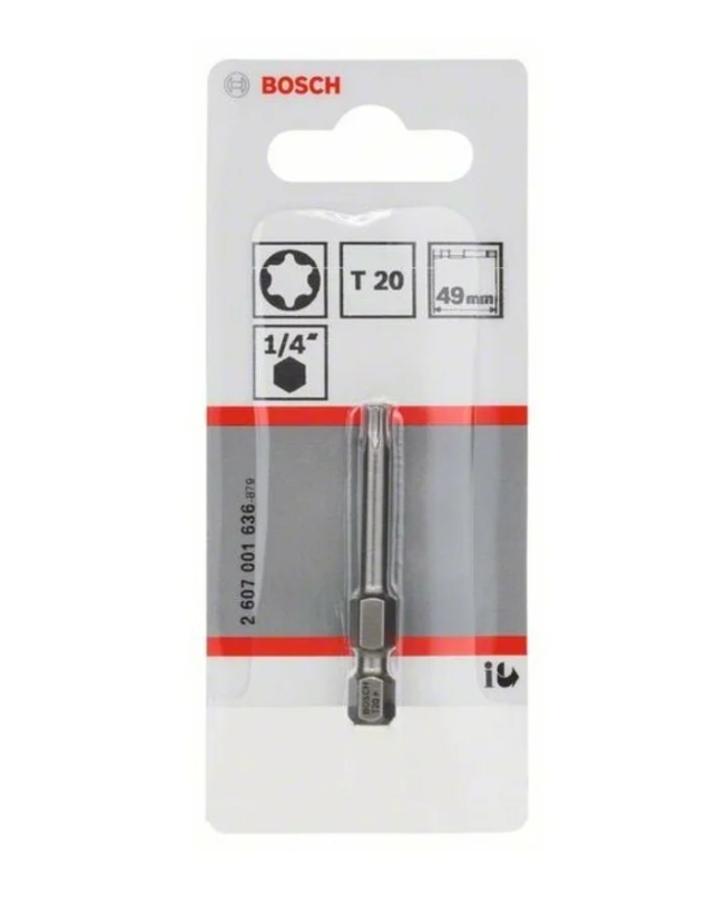 Насадка-бита Bosch Extra Hart T20, 49 mm (1х) (2607001636)